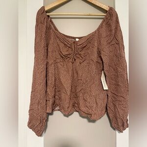 URBAN Romantics Brown Dotted Blouse